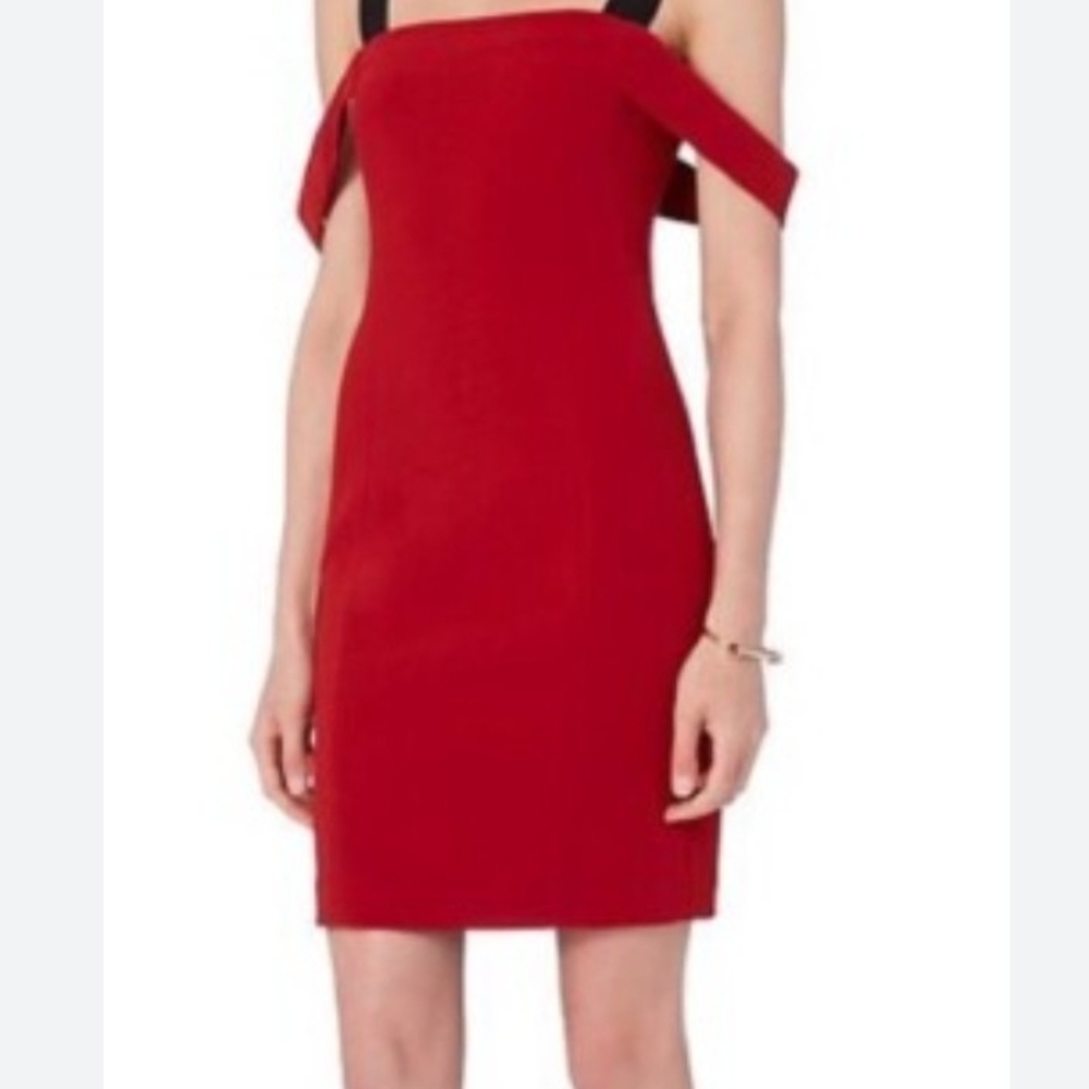 Cinq à Sept Strapless Red Dress